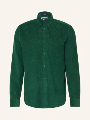 Tommy Jeans Koszula Z Sztruksu O Kroju Comfort Fit gruen ZIELONY