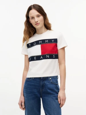 Tommy Jeans Koszulka damska Kobiety Bawełna (100%) wielokolorowy|biały|niebieski|czerwony,
