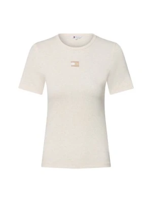 Tommy Jeans Koszulka damska Kobiety Bawełna beżowy,