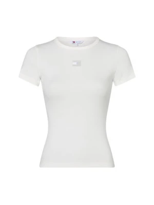 Tommy Jeans Koszulka damska Kobiety Bawełna biały jednolity,