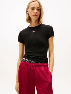 Tommy Jeans Koszulka damska Kobiety Bawełna czarny,