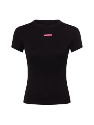 Tommy Jeans Koszulka damska Kobiety Bawełna czarny jednolity,