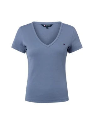 Tommy Jeans Koszulka damska Kobiety Bawełna niebieski jednolity,