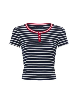 Tommy Jeans Koszulka damska Kobiety wiskoza niebieski|wielokolorowy,