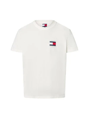 Tommy Jeans Koszulka męska Mężczyźni Bawełna biały nadruk,