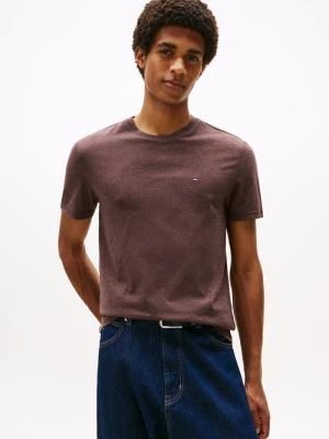 Tommy Jeans Koszulka męska Mężczyźni Bawełna brązowy marmurkowy,