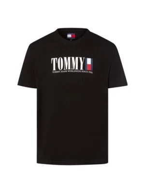 Tommy Jeans Koszulka męska Mężczyźni Bawełna czarny nadruk,