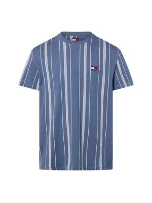 Tommy Jeans Koszulka męska Mężczyźni Bawełna niebieski|biały w paski,