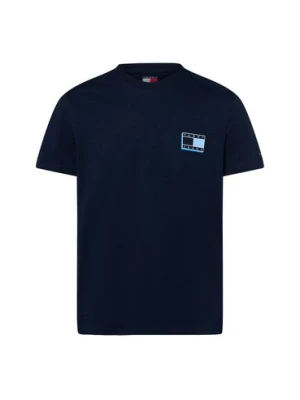 Tommy Jeans Koszulka męska Mężczyźni Bawełna niebieski jednolity,