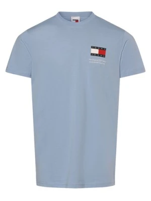 Tommy Jeans Koszulka męska Mężczyźni Bawełna niebieski jednolity,