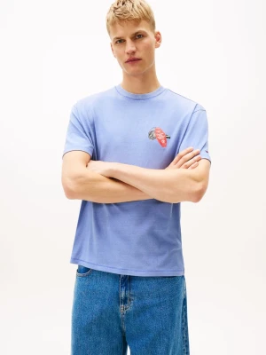 Tommy Jeans Koszulka męska Mężczyźni Bawełna niebieski,