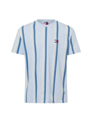 Tommy Jeans Koszulka męska Mężczyźni Bawełna niebieski w paski,