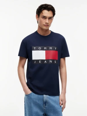 Zdjęcie produktu Tommy Jeans Koszulka Mężczyźni Bawełna niebieski|wielokolorowy