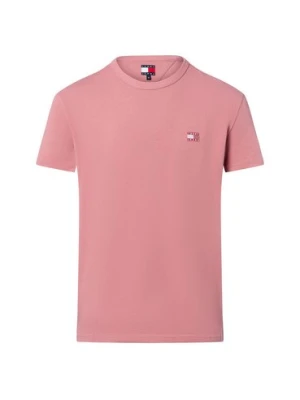 Tommy Jeans Koszulka męska Mężczyźni Bawełna różowy jednolity,