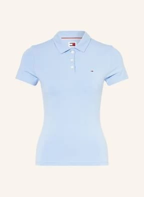 Tommy Jeans Koszulka Polo Z Dżerseju blau