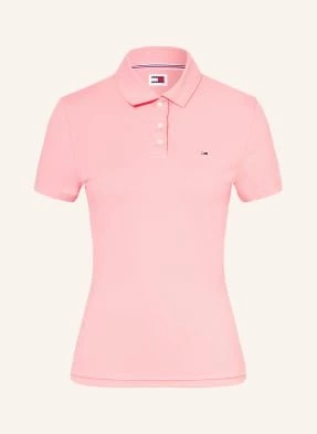 Tommy Jeans Koszulka Polo Z Dżerseju pink