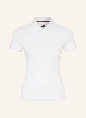 Tommy Jeans Koszulka Polo Z Dżerseju weiss