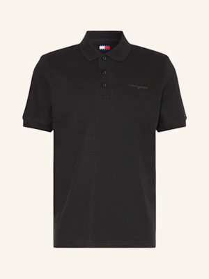 Tommy Jeans Koszulka Polo Z Dzianiny schwarz