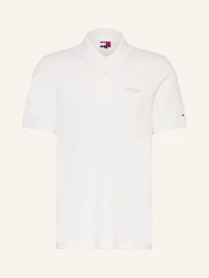Tommy Jeans Koszulka Polo Z Dzianiny weiss