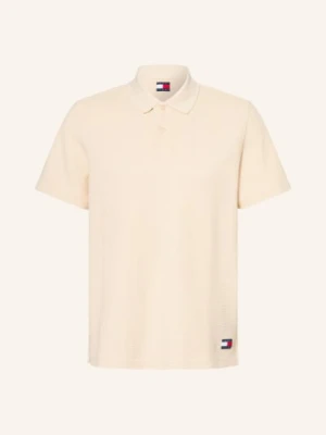 Tommy Jeans Koszulka Polo Z Pikowanym Wzorem beige