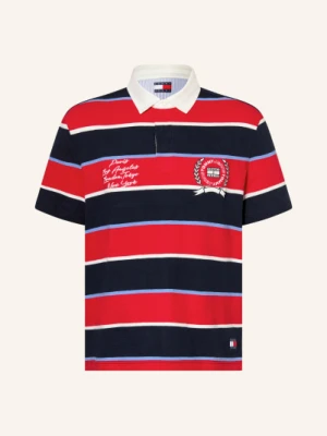 Tommy Jeans Koszulka Polo Z Pikowanym Wzorem rot