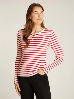 TOMMY JEANS Koszulka w kolorze biało-czerwonym rozmiar: S