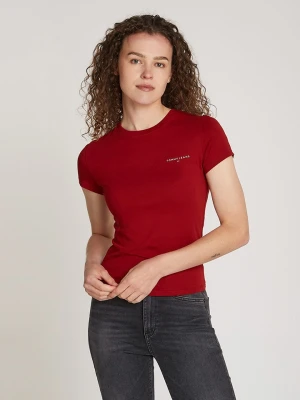 TOMMY JEANS Koszulka w kolorze bordowym rozmiar: L