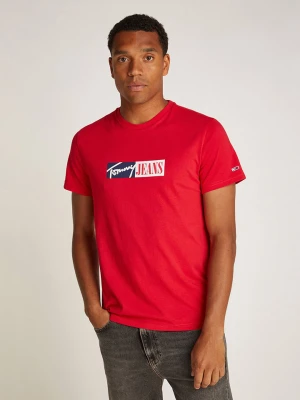 TOMMY JEANS Koszulka w kolorze czerwonym rozmiar: L