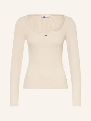 Tommy Jeans Koszulka Z Długim Rękawem beige