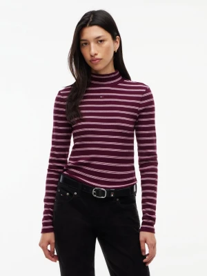 Tommy Jeans koszulka z długim rękawem Kobiety Bawełna lila