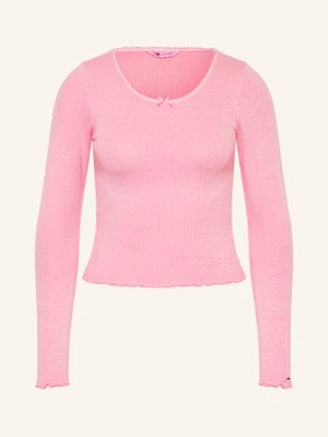 Tommy Jeans Koszulka Z Długim Rękawem pink