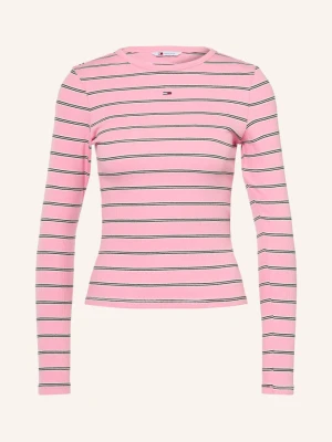 Tommy Jeans Koszulka Z Długim Rękawem pink niebieski