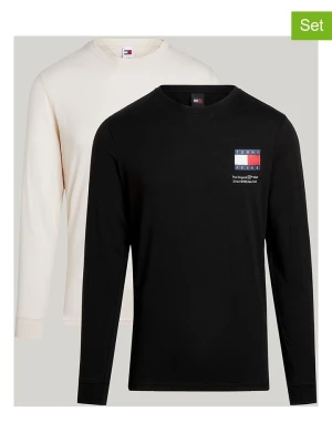 TOMMY JEANS Koszulki (2 szt.) w kolorze czarnym i kremowym rozmiar: XL