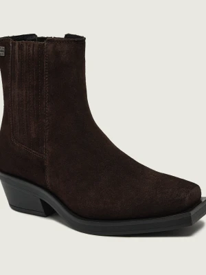 Tommy Jeans Kowbojki | zamsz brązowy
