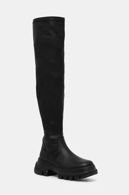 Tommy Jeans kozaki TJW LIGHTWEIGHT OTK BOOT damskie kolor czarny na platformie EN0EN02634