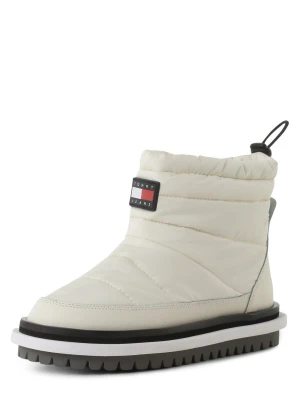 Tommy Jeans Kozaki z dodatkiem skóry Kobiety Tekstylia beżowy jednolity,