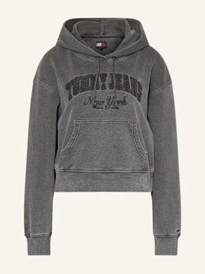 Tommy Jeans Krótka Bluza Z Kapturem grau