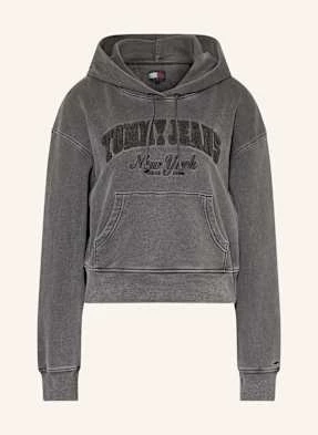 Tommy Jeans Krótka Bluza Z Kapturem grau