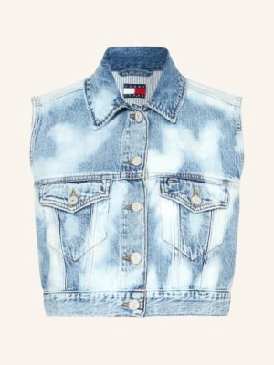 Tommy Jeans Krótka Kamizelka Jeansowa blau