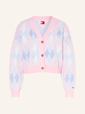 Tommy Jeans Krótki Kardigan rosa