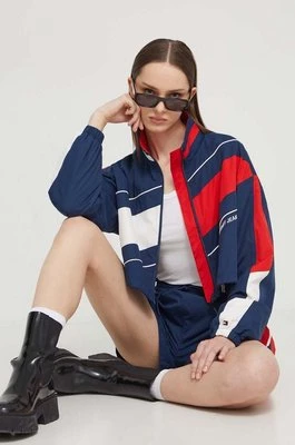 Tommy Jeans kurtka Archive Games damska kolor granatowy przejściowa oversize DW0DW18648