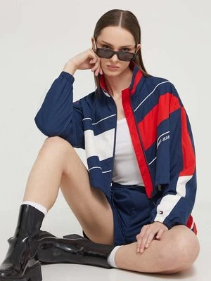 Tommy Jeans kurtka Archive Games damska kolor granatowy przejściowa oversize DW0DW18648