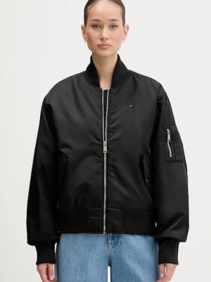 Tommy Jeans kurtka bomber kolor czarny przejściowa oversize DW0DW22046