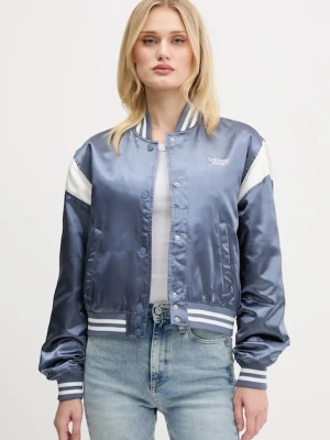 Tommy Jeans kurtka bomber kolor niebieski przejściowa oversize DW0DW20960