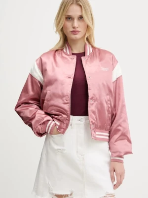 Tommy Jeans kurtka bomber kolor pomarańczowy przejściowa oversize DW0DW20960