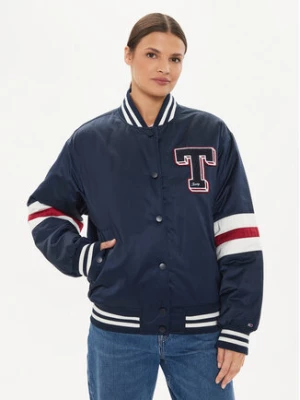 Tommy Jeans Kurtka bomber Letterman DW0DW18306 Granatowy Relaxed Fit