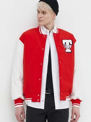 Tommy Jeans kurtka bomber męski kolor czerwony zimowa oversize DM0DM18702