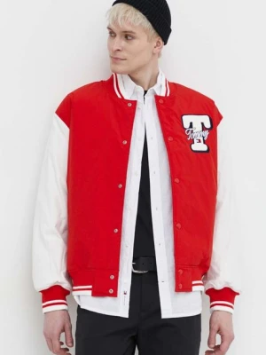 Tommy Jeans kurtka bomber męski kolor czerwony zimowa oversize DM0DM18702