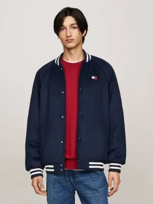 Tommy Jeans Kurtka bomber | Regular Fit | z dodatkiem wełny