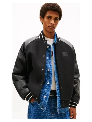 Tommy Jeans Kurtka bomber | Regular Fit | z dodatkiem wełny